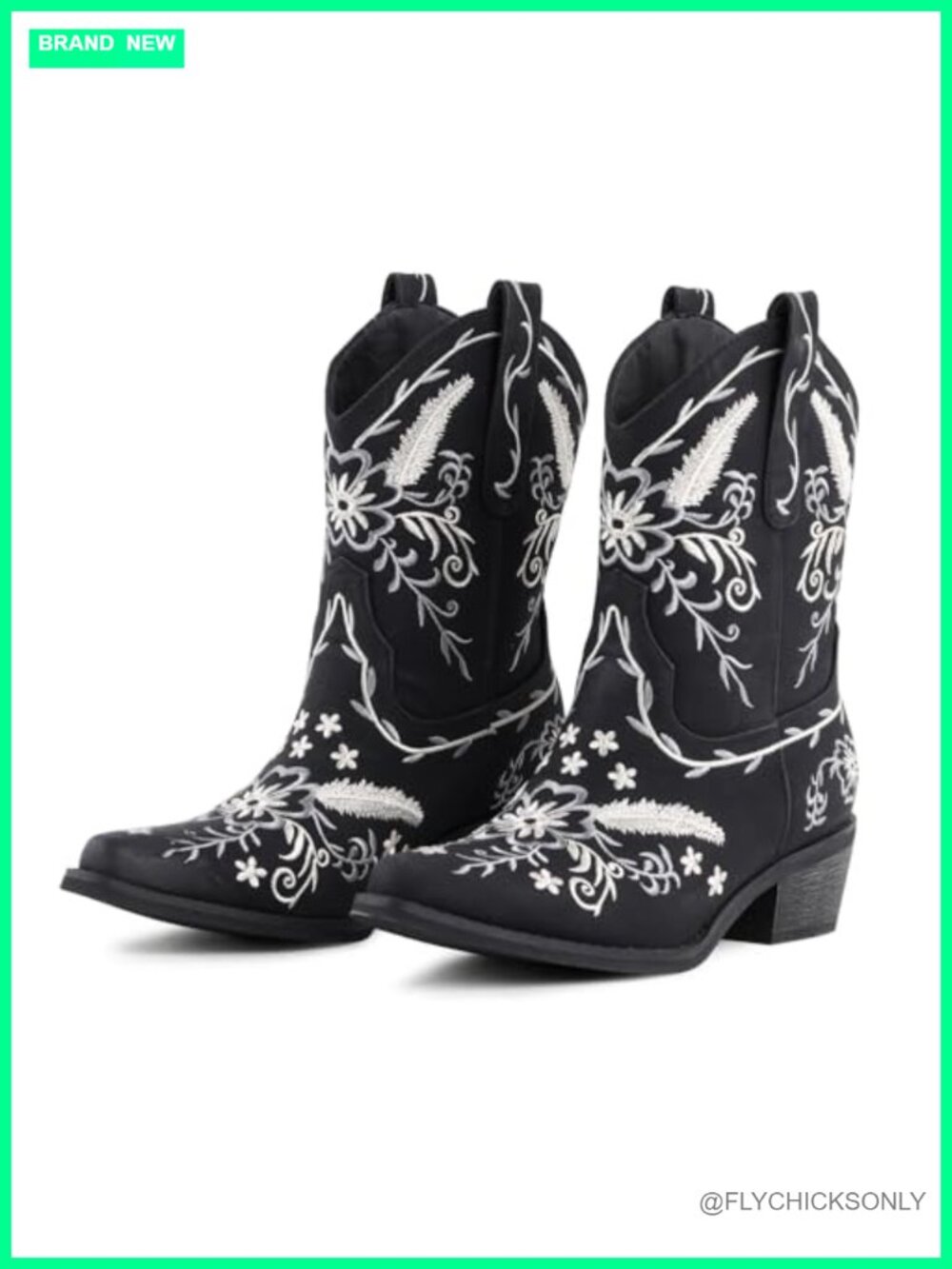 Handcrafted Faux Leather Cowboy Boots Pointed Toe Ankle Western Boot for Women